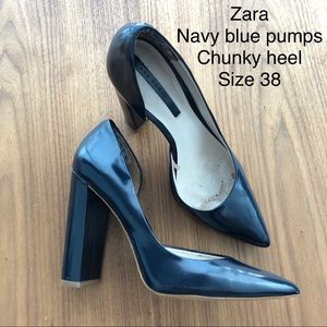 Navy blue pumps